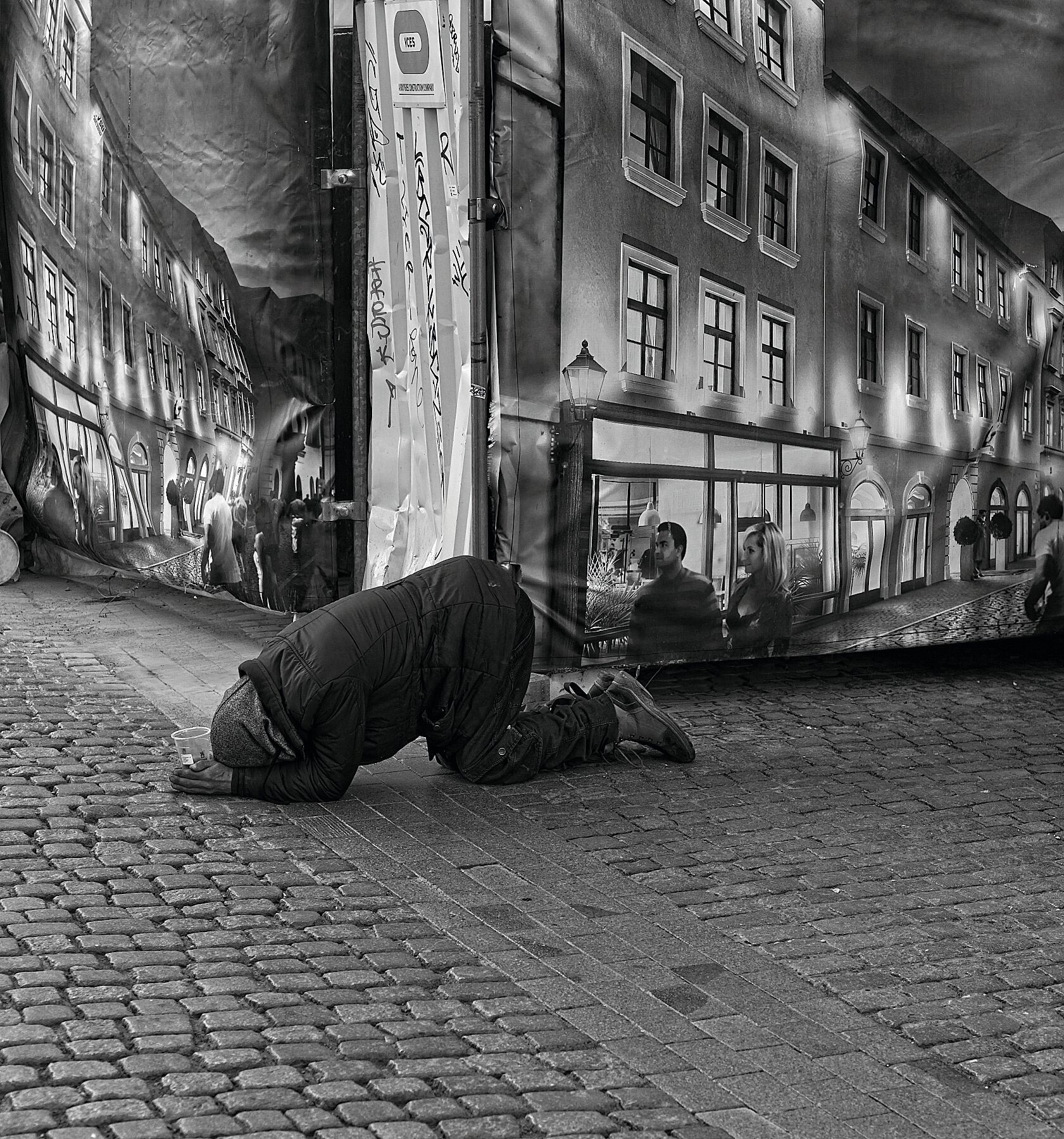 Permanence at Madame Tussaud - Prague - black and white - C-type Fudji Flex