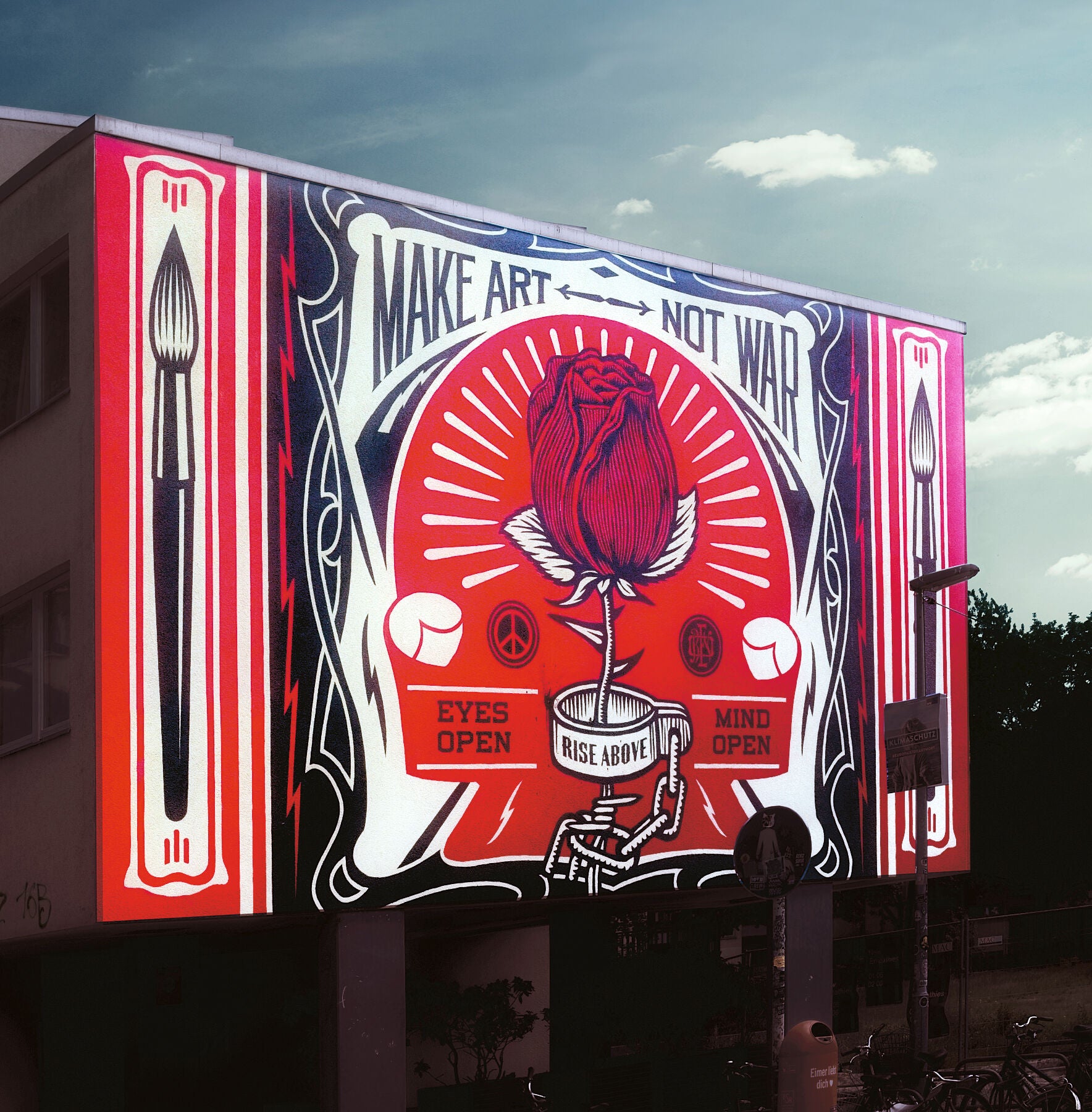 Kunst machen, nicht Krieg – Berliner Straßenkunst – Giclee Hahnemuhle Photorag