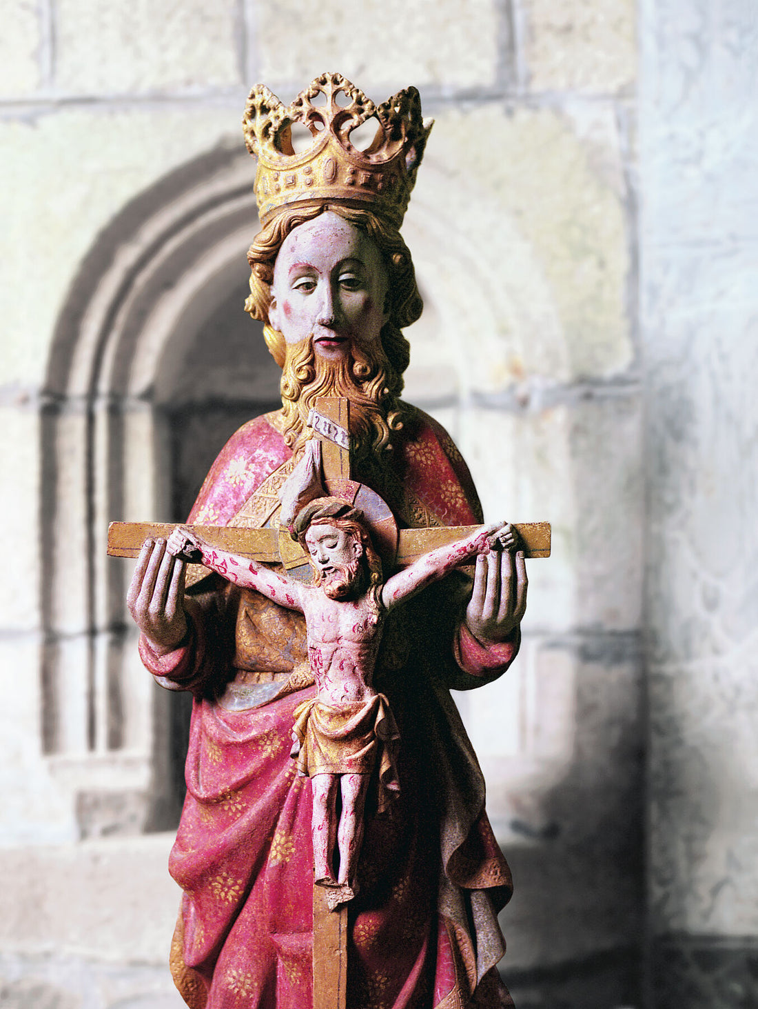 Les pieds sur terre (Füße auf dem Boden) Religiöse Holzstatue, Bretagne – Giclee Hahnemuhle Pearl