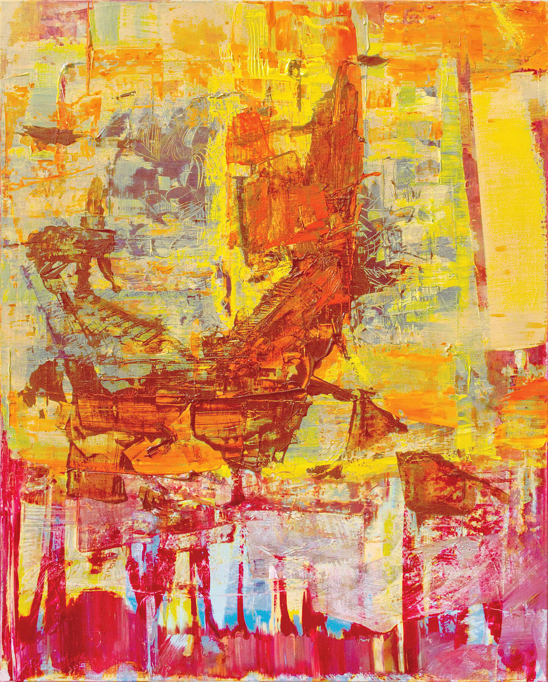 Sans Rouge City – wäre Picasso, wenn ein Stadtplaner wäre – (Limitierte Auflage 1-150) Gemischte Medien, digitale Kunst