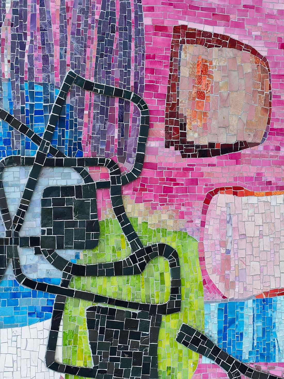 Glasmosaik Detail 1 – Fritz Winter 1958 – Hansaplatz Berlin – Farbdruck Flex – Limitierte Auflage 1–30 – C-Typ Fudji Flex